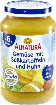 Gemüse mit Süßkart. & Huhn