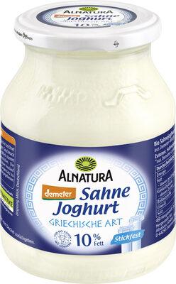 Alnatura demeter Sahnejoghurt griechische Art 10% 4104420225640 Bio Sahnejoghurt mild griechiche Art aus demeter Milch 10% Fett