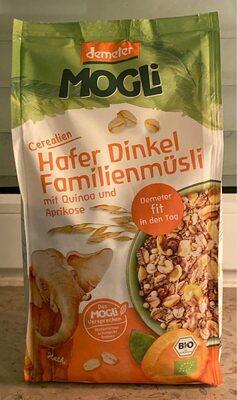 Mogli Hafer Dinkel Familienmüsli mit Quinoa und Aprikose